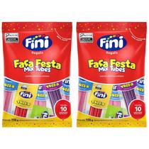 Balas Fini Tubes Festa Mix 20 Pacotinhos15G Cada Total 300G