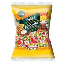 Balas Mastigáveis Sortidas Frutas Leite Santa Rita Rits Sem Glúten Morango Maçã Abacaxi Coco Balas Mastigáveis Sortidas Frutas Leite Santa Rita Rits Sem Glúten Morango Maçã Abacaxi Coco