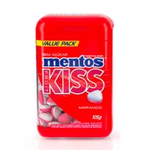Balas Mentos Kiss Fruit Sabor Morango Sem Açúcar 105g Balas Mentos Kiss Fruit Sabor Morango Sem Açúcar 105g