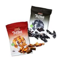 Balas toffee caramelo de leite e cafe zero hue - kit 2 unidades