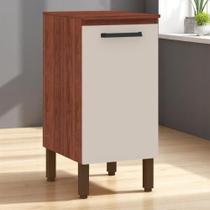 Balcão 1 porta 400 c/ Tampo Lapis Nogueira Off White