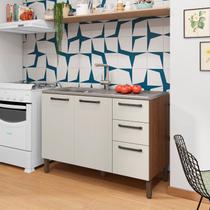 Balcão 120cm 3 Portas 2 Gavetas Versalhes