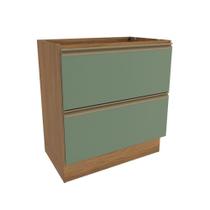 Balcão 2 Gavetas Kappesberg Celeste 100% Mdf Nogueira Oliva Balcão 2 Gavetas Kappesberg Celeste 100% Mdf Nogueira Oliva