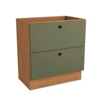 Balcão 2 Gavetas Kappesberg Pixel Canela/verde Frevo 80cm