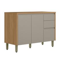 Balcão 2 Portas 3 Gavetas com Tampo em MDF Allure Linea Brasil