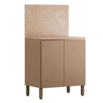 Balcão 2 Portas 80 Cm Art 6018 Com Tampo E Painel Vanilla Kits Paraná
