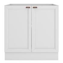 Balcão 2 Portas 80 Cm Sem Tampo Unna Poliman Branco Balcão 2 Portas 80 Cm Sem Tampo Unna Poliman Branco