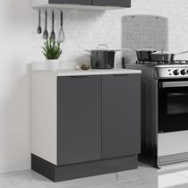 Balcão 2 Portas 80cm com Tampo com Rodapé Puxador 150cm Ipanema CabeCasa MadeiraMadeira Balcão 2 Portas 80cm com Tampo com Rodapé Puxador 150cm Ipanema CabeCasa MadeiraMadeira