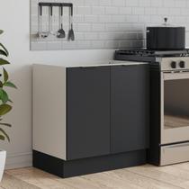 Balcão 2 Portas 80cm sem Tampo com Rodapé Puxador 150mm Ipanema CabeCasa MadeiraOriginals