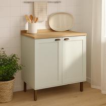 Balcão 2 Portas Americano Provençal 100% Mdf com Tampo Iluminata