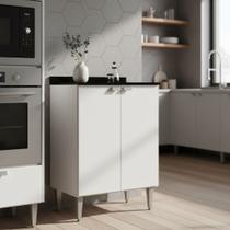 Balcão 2 Portas Armário De Chão Cozinha Gabinete Lavanderia Branco