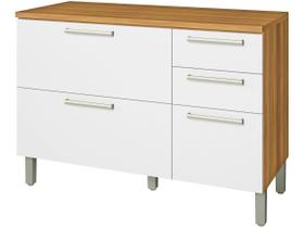 Balcão 2 Portas e 3 Gavetas Burguesa Premium 120cm Cozinha Modulada Nesher