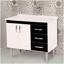 Balcão 2 Portas E Toquio Rorato Branco Preto Balcão 2 Portas E Toquio Rorato Branco Preto