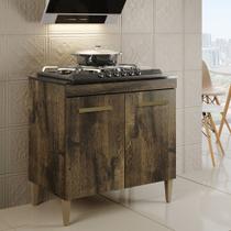 Balcão 2 Portas para Cooktop 4 Bocas Sevilha Kaiki Móveis Balcão 2 Portas para Cooktop 4 Bocas Sevilha Kaiki Móveis