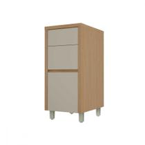 Balcão 3 Gavetas Nesher Condessa 40cm Mdf Carvalho-Greige