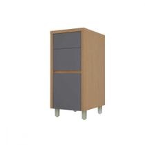 Balcão 3 Gavetas Nesher Condessa 40cm Mdf Carvalho-Titânio