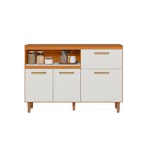 Balcão 3 Portas 1 Gavetas (Com Tampo) Sicilia Freijo Uv Off Acetinado - SSX Multicoisas