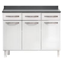 Balcão 3 Portas 3 Gavetas 105cm com Tampo Esmeralda Telasul