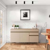 Balcao 3 portas c/ gaveteiro 1,50 Linea C/ Tampo Vanilla