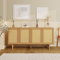 Balcão 4 Portas Rattan Magna CabeCasa MadeiraOriginals Mel