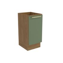 Balcão 40cm 1 Porta (sem Tampo) Botanic Kappesberg - Nogueira/Verde Oliva