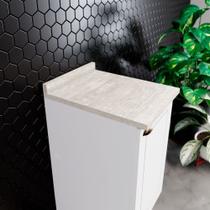 Balcão 40cm com Tampo 1 Porta Americana Henn - Branco HP/Calcare