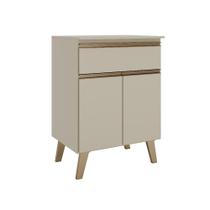 Balcão 600 Atlanta Carraro Amêndoa 2 Portas 1 Gaveta Balcão 600 Atlanta Carraro Amêndoa 2 Portas 1 Gaveta