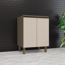 Balcão 60cm 2 Portas (sem Tampo) Connect Henn - Duna/Cristal