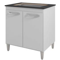 Balcao 70cm Com Tampo Para Cooktop 4 Bocas 9250 Branco Mobbs