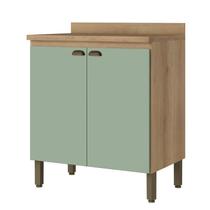 Balcão 80 cm 2 Portas Finesse Capuccino Menta - THB