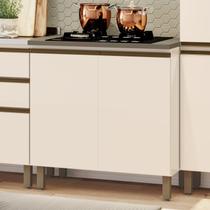 Balcão 80cm 2 Portas com Tampo para Cooktop 100% MDF Aurora Espresso Móveis