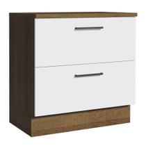 Balcão 80Cm 2GVT Rustic/Branco Agata Madesa Rustic/Branco Balcão 80Cm 2GVT Rustic/Branco Agata Madesa Rustic/Branco