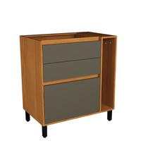 Balcão 80cm 3 Gavetas com Toalheiro Cozinha Milão Balcão 80cm 3 Gavetas com Toalheiro Cozinha Milão