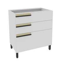 Balcão 80cm 3 Gavetas Cozinha Flórida Balcão 80cm 3 Gavetas Cozinha Flórida