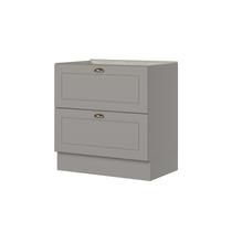 Balcão 80cm com 02 Gavetas Cozinha Americana C371 Cinza - Henn