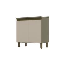Balcão 80cm com Tampo 2 Portas Connect Henn - Duna/Cristal Balcão 80cm com Tampo 2 Portas Connect Henn - Duna/Cristal