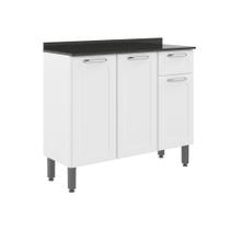 Balcão Aço com Tampo 3 Portas 1 Gaveta Dona Maria Bertolini Balcão Aço com Tampo 3 Portas 1 Gaveta Dona Maria Bertolini