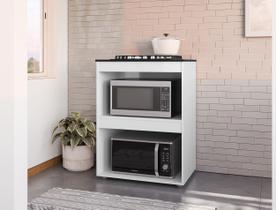 Balcão Adriana para Cooktop 4 ou 5 Bocas Branco Ajl Móveis Balcão Adriana para Cooktop 4 ou 5 Bocas Branco Ajl Móveis