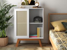 Balcao Alto Aparador Buffet Com Porta De Correr Rattan Pés Em Madeira Branco Balcao Alto Aparador Buffet Com Porta De Correr Rattan Pés Em Madeira Branco
