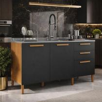Balcão América 158cm Cozinha Ou Lavanderia Multiuso Com Gavetas MDP/MDP Alta Qualidade Balcão América 158cm Cozinha Ou Lavanderia Multiuso Com Gavetas MDP/MDP Alta Qualidade