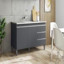 Balcao Andreia 1,20 Cinza Fosco - VRK COMERCIO ON-LINE Balcao Andreia 1,20 Cinza Fosco - VRK COMERCIO ON-LINE