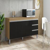 Balcao Andreia 1,60 Amendoa/Preto - VRK COMERCIO ON-LINE Balcao Andreia 1,60 Amendoa/Preto - VRK COMERCIO ON-LINE