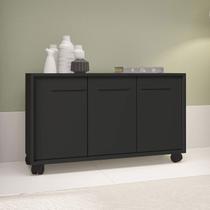 Balcão Aparador 90cm com 3 Portas e Rodízio BRV Móveis