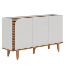 Balcão Aparador Buffet 3 Portas 136 cm Jurere Off White Matte Freijo Colibri Balcão Aparador Buffet 3 Portas 136 cm Jurere Off White Matte Freijo Colibri