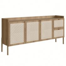 Balcão Aparador Buffet 3 Portas Pés Madeira Arlo A10 Hanover - Mpozenato Balcão Aparador Buffet 3 Portas Pés Madeira Arlo A10 Hanover - Mpozenato