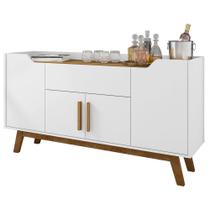 Balcão Aparador Buffet 4 Portas 1 Gaveta Future Branco/Cinamomo - Bechara