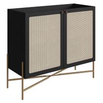 Balcão Aparador Buffet Cantinho do Café Pé Metal Arlo A10 Nero/Dourado - Mpozenato Balcão Aparador Buffet Cantinho do Café Pé Metal Arlo A10 Nero/Dourado - Mpozenato