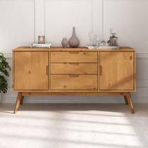 Balcao Aparador Buffet Madeira 2 Portas 3 Gavetas Tivoli