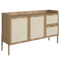 Balcão Aparador Buffet Pés de Madeira Arlo A10 Hanover - Mpozenato Balcão Aparador Buffet Pés de Madeira Arlo A10 Hanover - Mpozenato