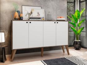 Balcão Aparador Buffet Retrô 4 Portas Com Pés Palito Brienza